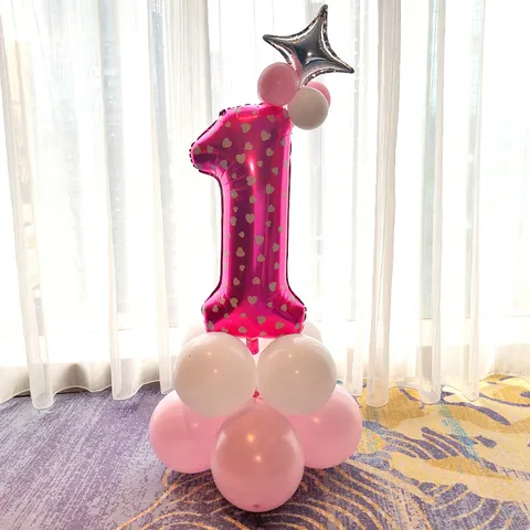 Birthday Simple Style Number Star Crown Aluminum Film Birthday Balloons