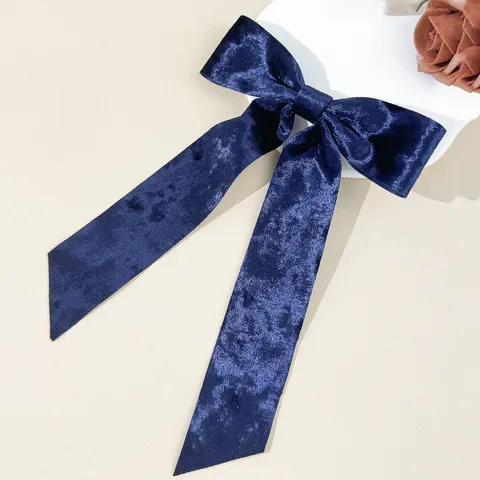 Women's Retro Bow Knot Flocking Hair Clip