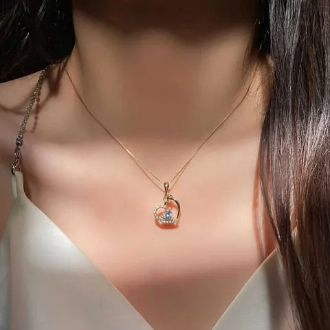 Simple Style Classic Style Heart Shape Alloy Wholesale Pendant Necklace