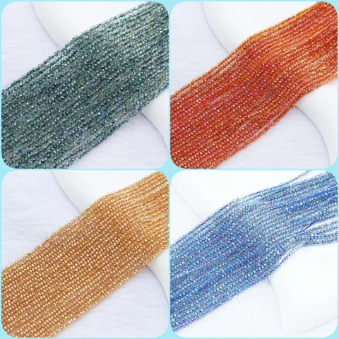 5 Pieces Per Pack Beaded Artificial Crystal Glass Geometric Beads