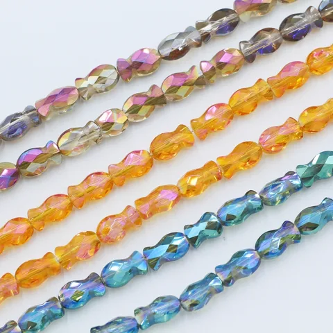 1 Set Diameter 8mm Hole 1~1.9mm Artificial Crystal Glass Glittery Beads