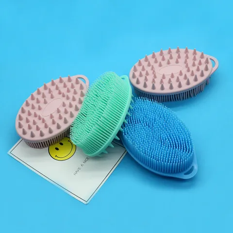 Baby Brush Silicone Bath Brush Silicone Bath Brush Adult Baby Shampoo Bath Brush Massage Brush  Hot Sale