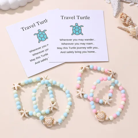 Cute Sweet Starfish Plastic Girl'S Bracelets