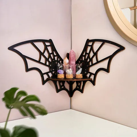 Retro Spider Wood Storage Rack Wall Art