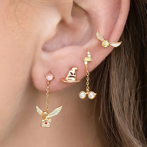 1 Set Vacation Simple Style Cartoon Character Inlay Copper Zircon Ear Studs