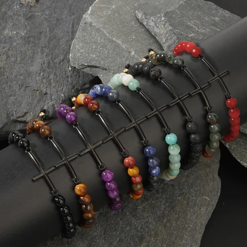 Bohemian Geometric Natural Stone Handmade Natural Stone Men's Bracelets