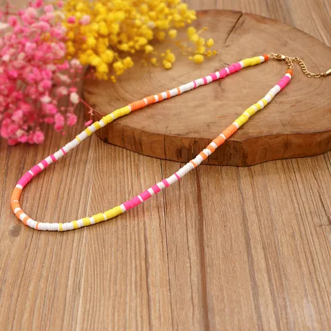 Bohemian Geometric Artificial Crystal Soft Clay Wholesale Necklace