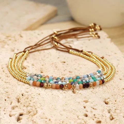 Bohemian Geometric Artificial Crystal Copper Wholesale Bracelets