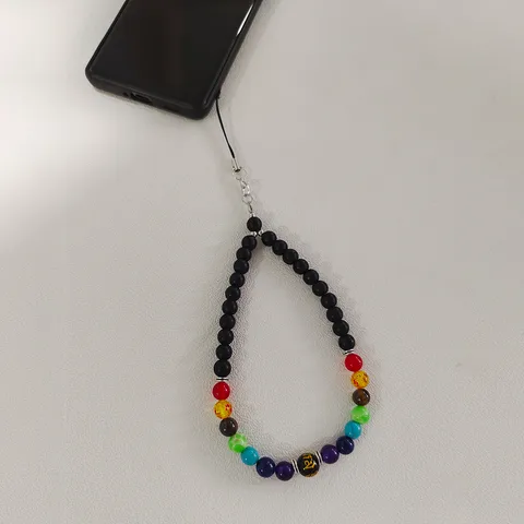 Artistic Commute Beaded Glass Stone Mobile Phone Chain