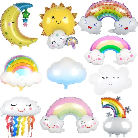 Cute Clouds Rainbow PE Aluminum Film Party Festival Balloons