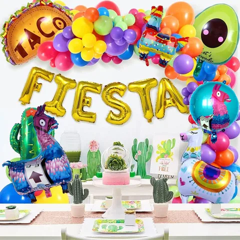 Birthday Cute Modern Style Letter Star Alpaca Aluminum Film Party Birthday Festival Balloons