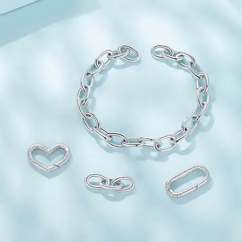 Sterling Silver Simple Style Bracelets