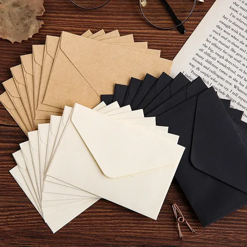 Kraft Paper Mini Small Envelope Retro Literary Japanese  Simple Love Letter Handwritten Senior Letterhead Wholesale