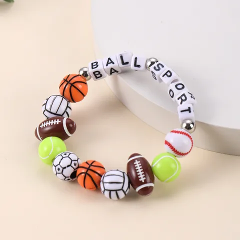 IG Style Casual Cool Style Football Arylic Kid'S Bracelets Tennis Bracelet