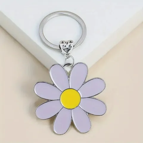 Sweet Simple Style Daisy Alloy Bag Pendant Keychain