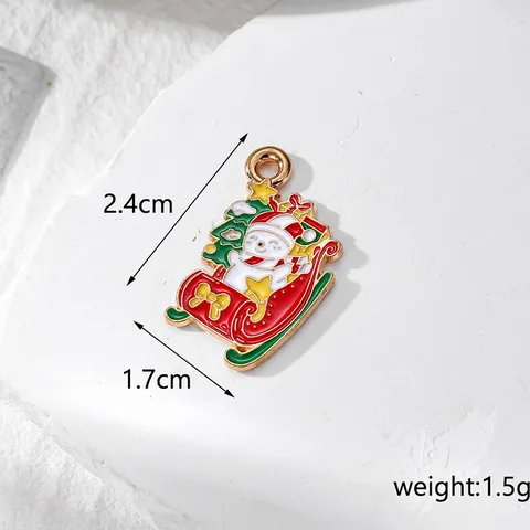 10 PCS/Package Alloy Santa Claus Jewelry Accessories Pendant