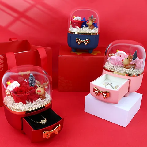 1 Piece Cloth Simple Style Classic Style Holiday Festival Christmas Elk Jewelry Boxes