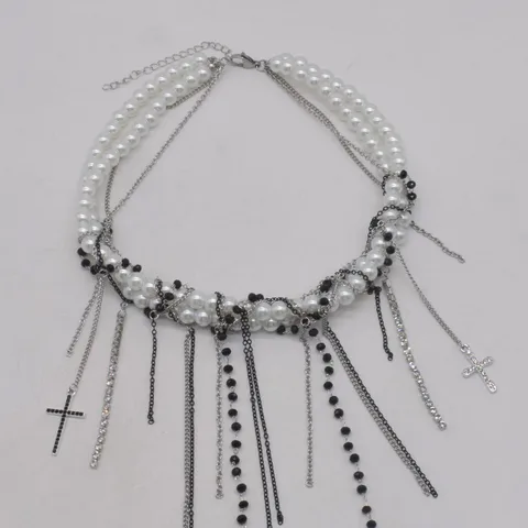 Classic Style Cross Artificial Pearl Wholesale Necklace