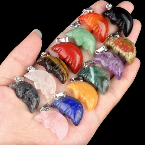 1 Piece 26*15mm Semi-precious Stone Geometric Pendant Jewelry Accessories