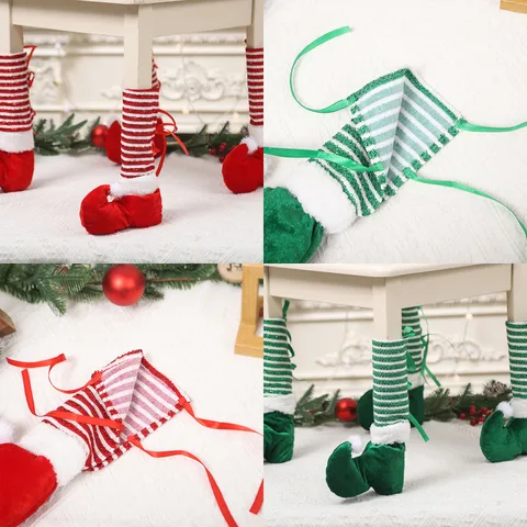 Christmas Cute Stripe Cloth Party Festival Decorative Props