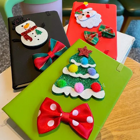 1 Piece Santa Claus Snowman Class Christmas Learning Christmas Raw Wood Pulp Paper Cute Notebook