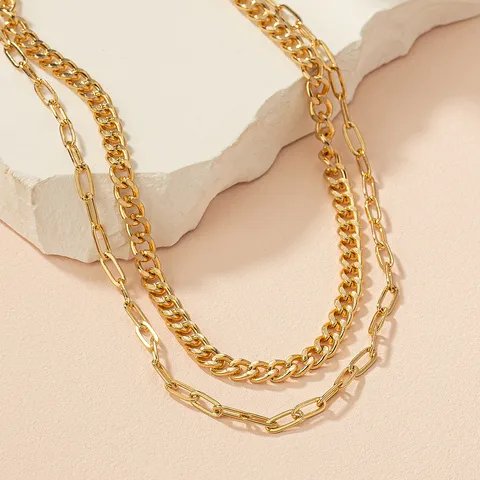 IG Style Modern Style Classic Style Necklace Iron Wholesale Double Layer Necklaces