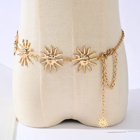 Wholesale Jewelry Retro Classic Style Sun Alloy Waist Chain