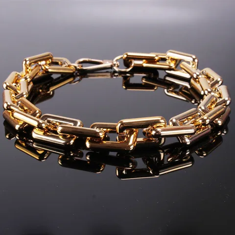 Hip-Hop Simple Style Geometric Aluminum  Plating Women's Men Beaded Bracelets