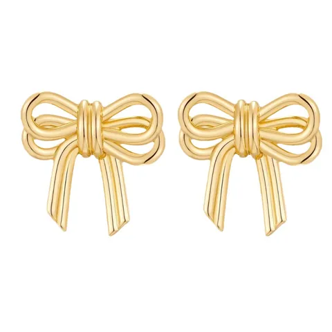 1 Pair Cute Simple Style Bow Knot Plating Alloy Stud Earrings