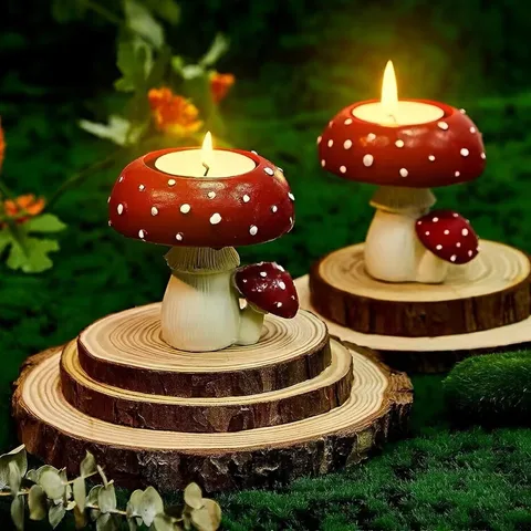 Cute Simple Style Mushroom Synthetic Resin Ornaments