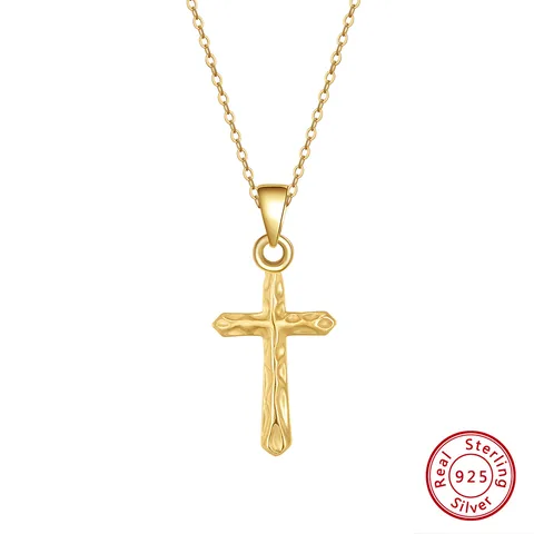 Shangda Ornament European And American Cross Niche Pendant Necklace Cross-Border Hot Selling S925 Sterling Silver Necklace Factory Wholesale