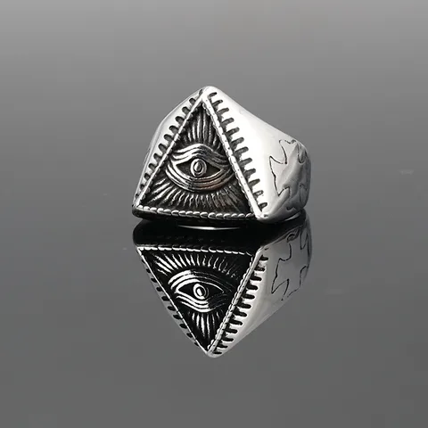 Hip-Hop Retro Eye Of Horus Titanium Steel Men's Rings