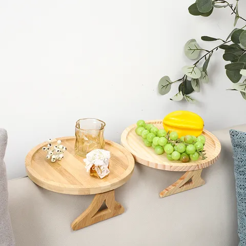 Casual Retro Oval Wood Tray Tray Artificial Decorations