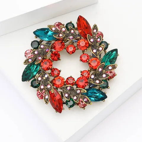 Elegant Flower Alloy Inlay Rhinestones Women's Brooches