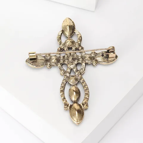 Simple Style Classic Style Cross Alloy Women's Brooches