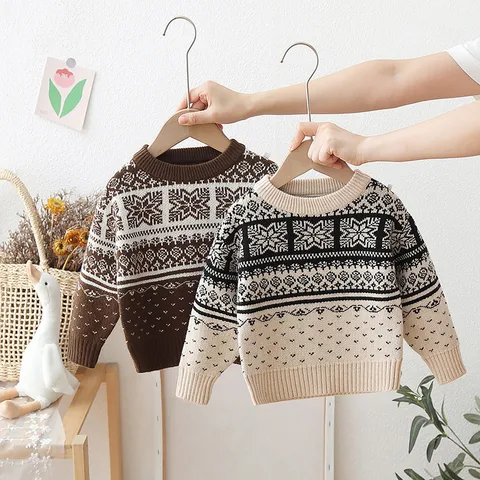 Casual Snowflake Cotton Hoodies & Knitwears