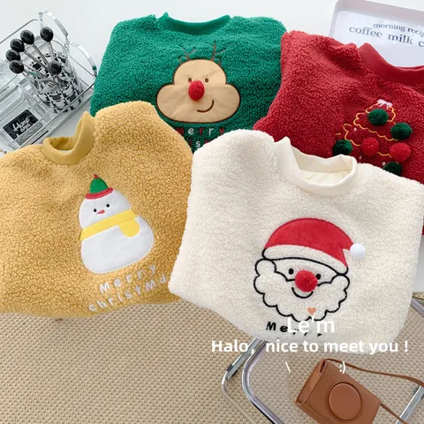 Christmas Casual Cute Christmas Tree Cotton Hoodies & Knitwears