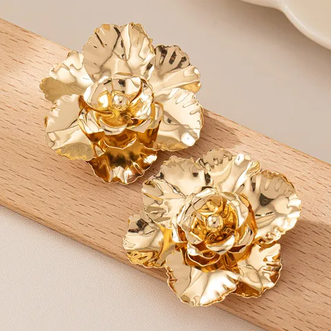 1 Pair Elegant Pastoral Commute Flower Alloy Stud Earrings