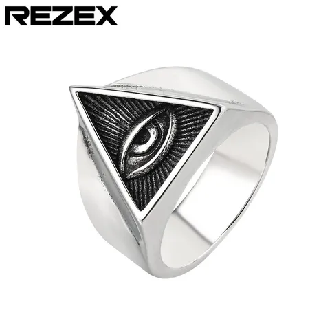 Hip-Hop Punk Eye Titanium Steel Men's Rings