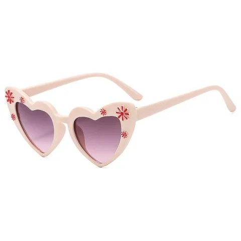 Casual Cute Heart Shape Pc Special-Shaped Mirror Full Frame Glasses