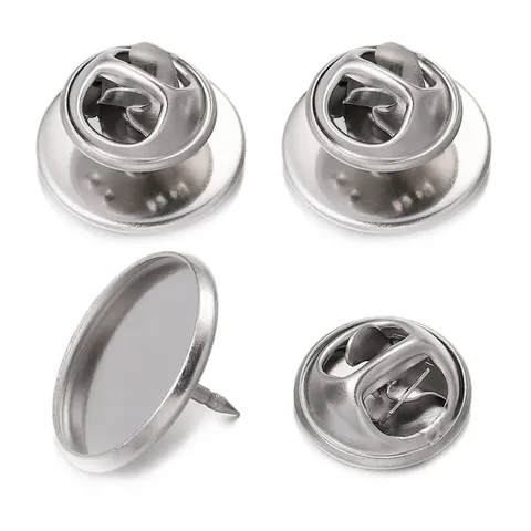 10 PCS/Package Diameter 10mm Diameter 12mm Diameter 8mm 304 Stainless Steel Round Jewelry Buckle Jewelry Accessories