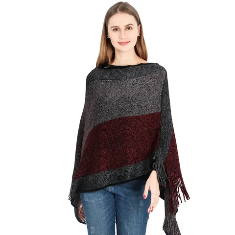 Women's Streetwear Stripe Imitation Cashmere Tassel Shawl