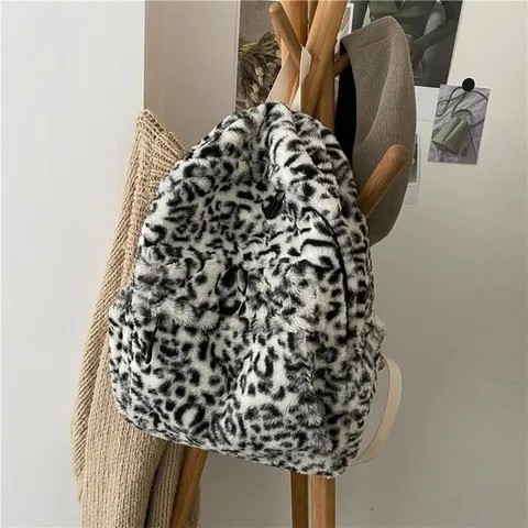 Leopard Sewing Thread Daily School Backpack