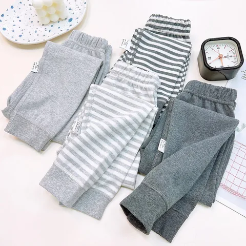 Children's Autumn Pants Boys And Girls Single Cotton Thermal Underwear Autumn And Winter Children's Home Leggings Class A Children's Clothing