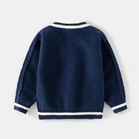 Boys' Sweater Wholesale  Autumn And Winter New Children's Wool Cardigan Korean Style Children's Clothing Baby Top One-piece Delivery