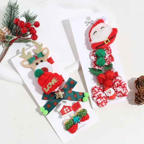 Women's Cute Simple Style Santa Claus Hair Clip