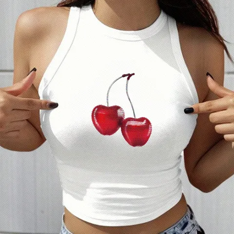 Women's Vest Tank Tops Sexy Streetwear Cherry