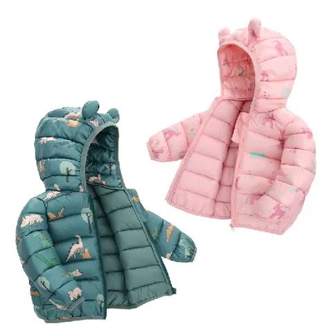 Baby Cotton-padded Jacket Autumn And Winter Infant Cotton-padded Jacket Coat Cartoon Ear Top Cotton-padded Jacket Cotton-padded Jacket Cotton-padded Jacket