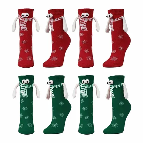 Popular Eye Holding Socks Couple Holding Feet Christmas Socks Iron-absorbing Stone Mid-calf Socks Gift Christmas Decoration