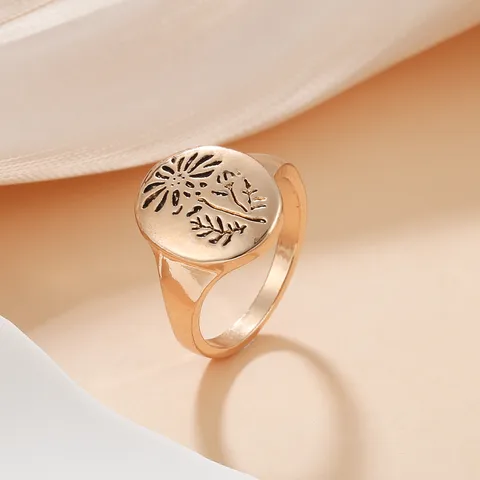 Cute Pastoral Flower Alloy Women's Rings